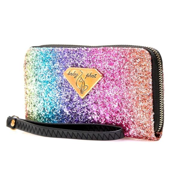 Baby Phat Rainbow Glitter Long Wallet - Picture 1 of 3